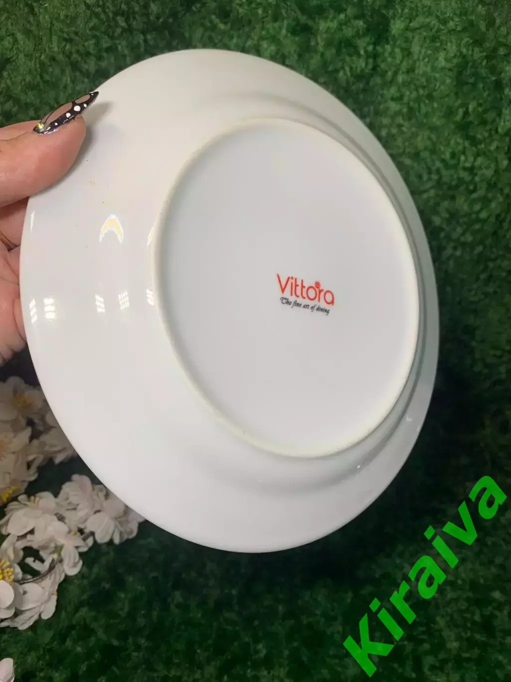 Тарелка обеденная Vittora Blanco Buongiorno белая 20 см стеклокерамика Н1788 3