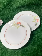 80-е! Тарелка пирожковая 2 шт. комплект Барановка 175 мм винтаж фарфоровая Н1789