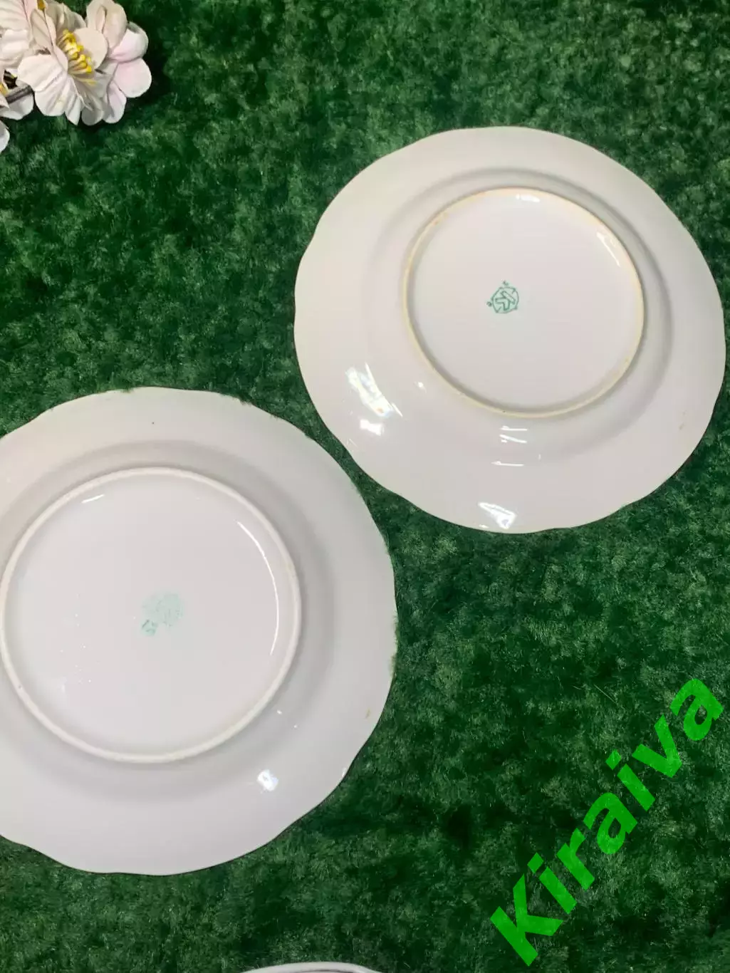 Тарелка пирожковая 2 шт. комплект Коростень175 мм винтаж фарфоровая Н1790 3