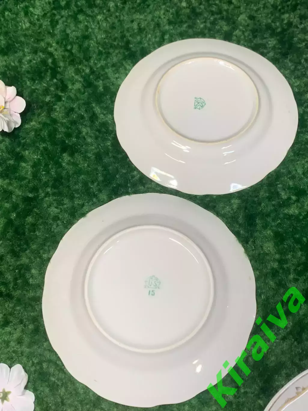 Тарелка пирожковая 2 шт. комплект Коростень175 мм винтаж фарфоровая Н1790 4