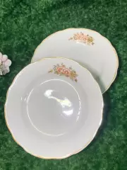 Тарелка пирожковая 2 шт. комплект Коростень175 мм винтаж фарфоровая Н1790