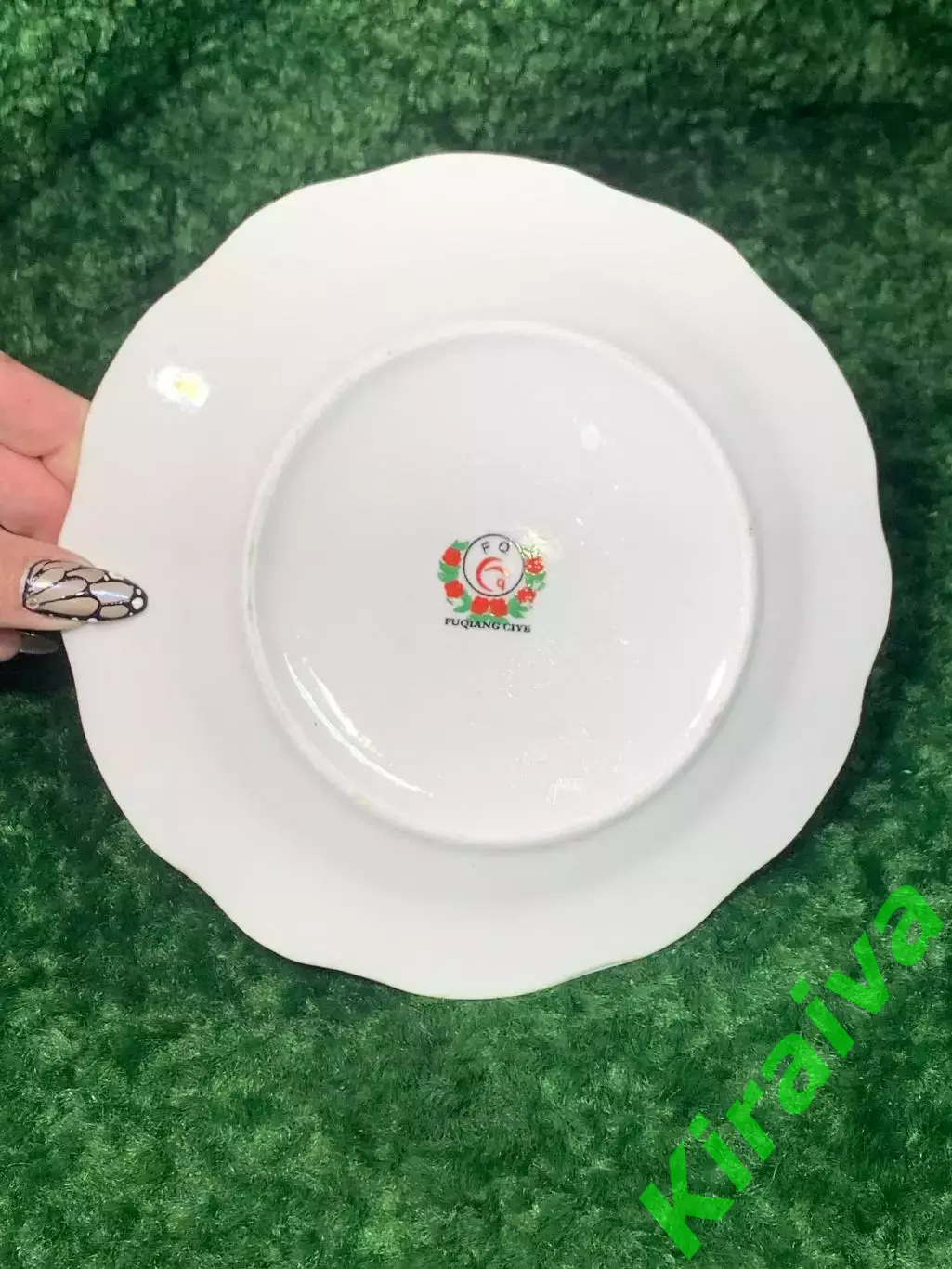 Тарелка десертная FUQIANG CIYE 18 см винтаж фарфоровая с цветочным декором Н1791 2