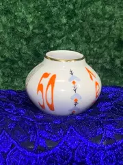 Миниатюрная фарфоровая вазочка «50 лет СССР» | Коростень | Винтаж | Роспись | По