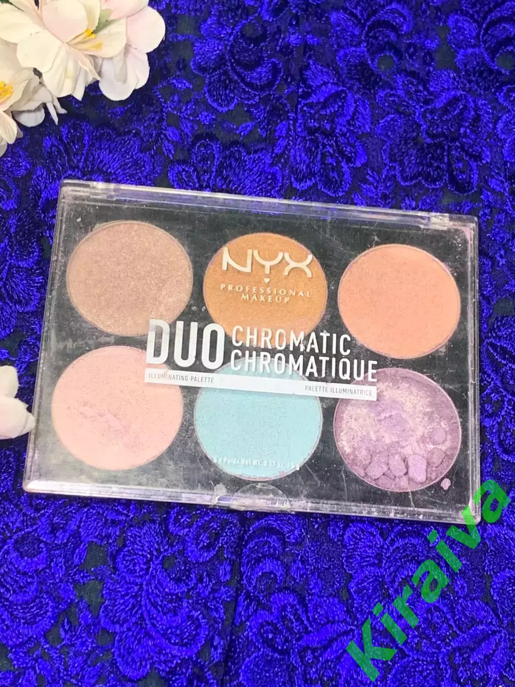 Палитра теней для век и лица хайлайтер NYX Duo Chromatic Illuminating Palette Dc 1