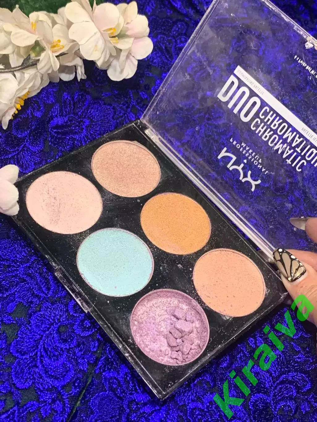 Палитра теней для век и лица хайлайтер NYX Duo Chromatic Illuminating Palette Dc 5