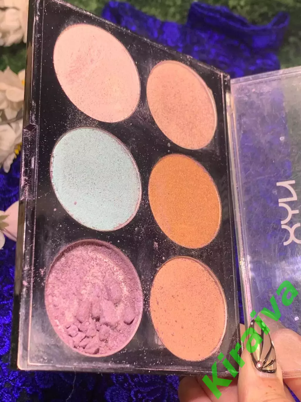 Палитра теней для век и лица хайлайтер NYX Duo Chromatic Illuminating Palette Dc 6