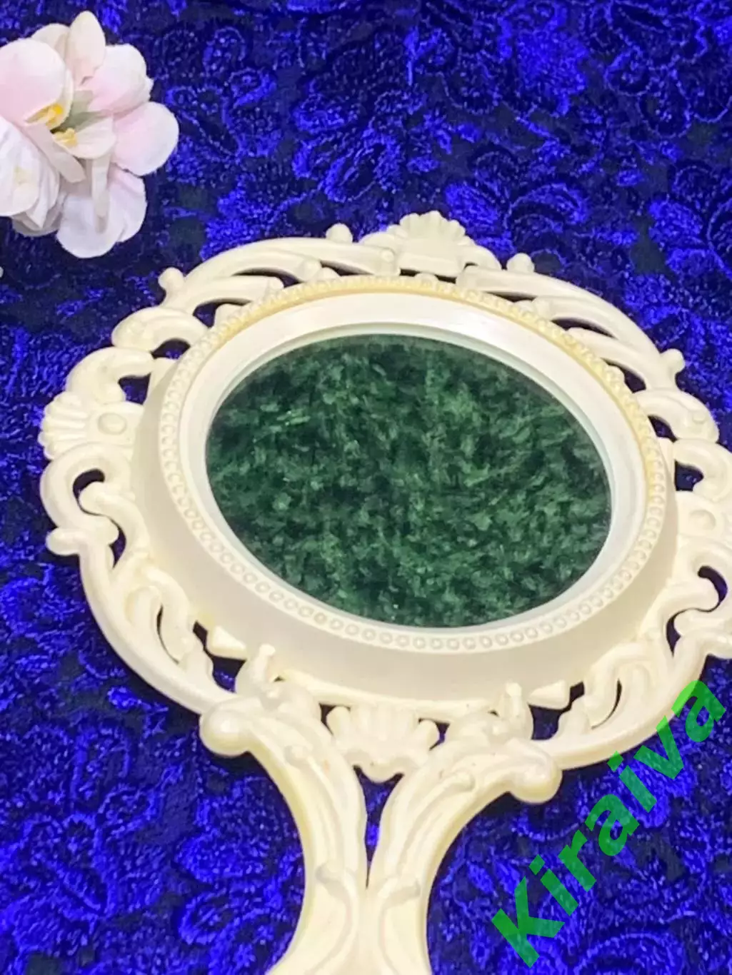 60-е! Старинное двустороннее ручное зеркало обычное и увеличительное СССР Н2110 1