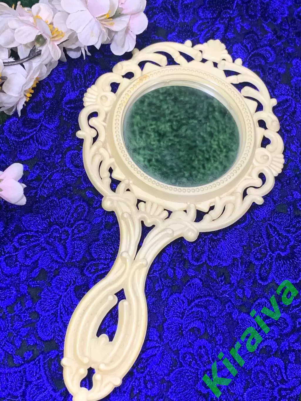 60-е! Старинное двустороннее ручное зеркало обычное и увеличительное СССР Н2110 2