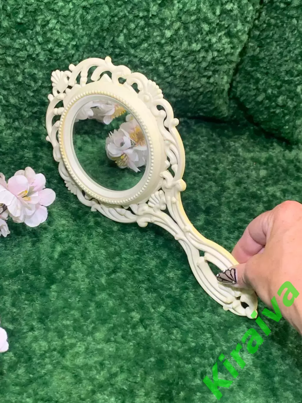 60-е! Старинное двустороннее ручное зеркало обычное и увеличительное СССР Н2110 4