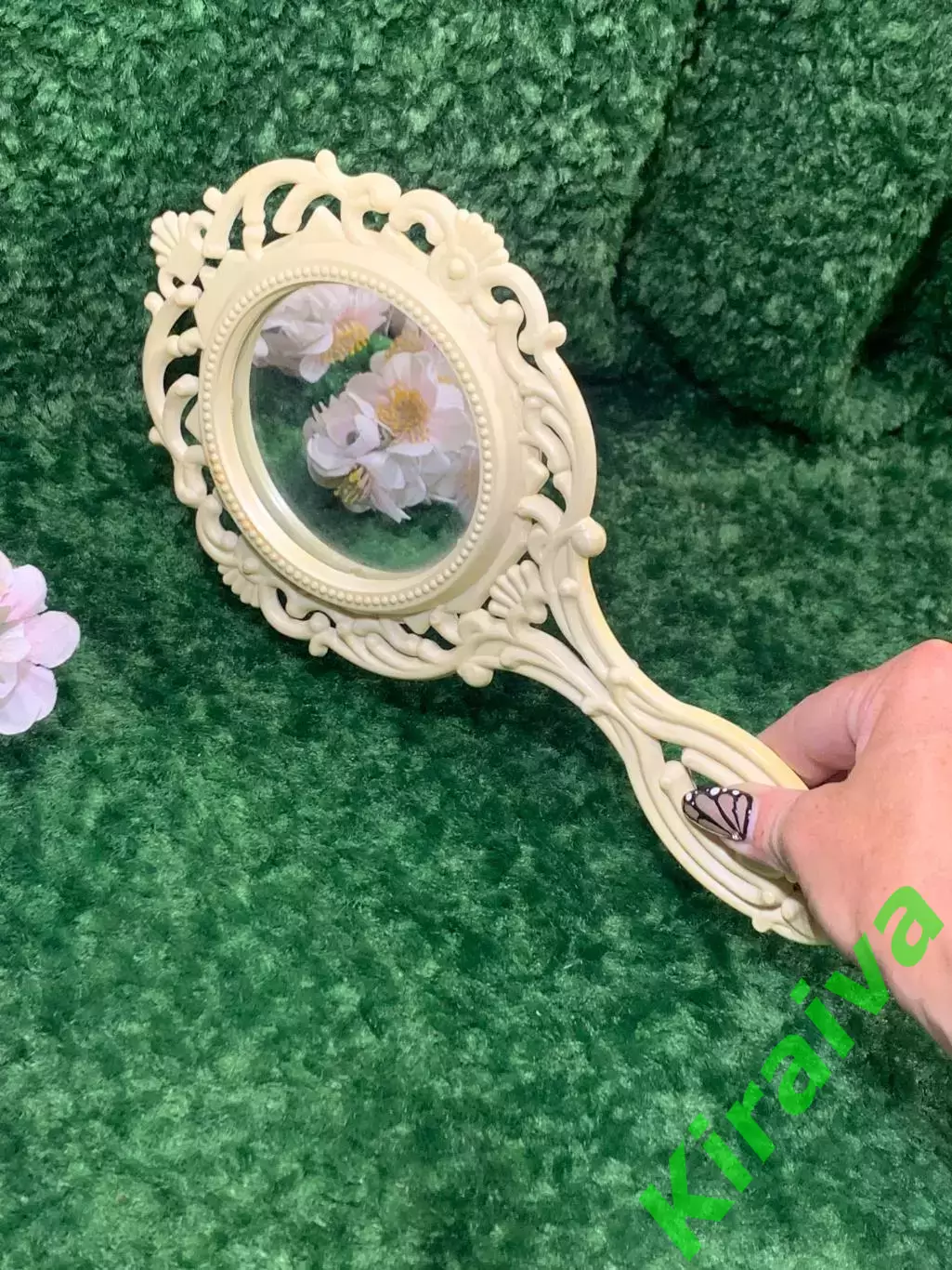 60-е! Старинное двустороннее ручное зеркало обычное и увеличительное СССР Н2110 5