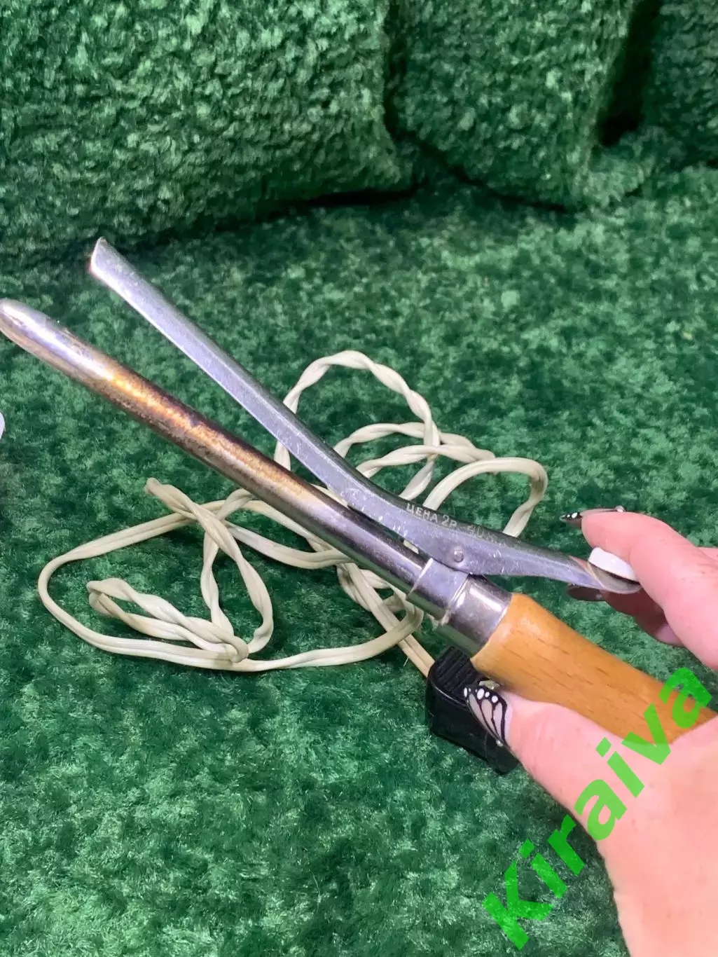 Электро плойка-щипцы СССР с деревянной ручкой Винтаж Н2112 3