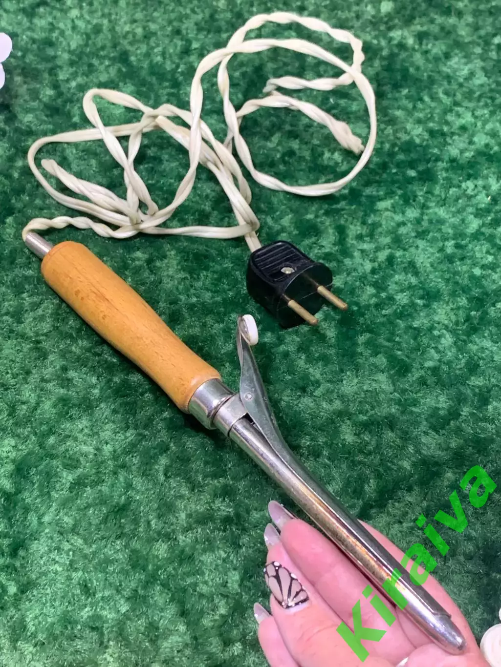 Электро плойка-щипцы СССР с деревянной ручкой Винтаж Н2112 5