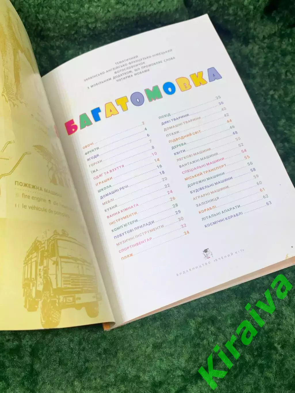 Детская книга с мобильным приложением Многоязычный фото-словарь Вчений Кіт Н2115 1