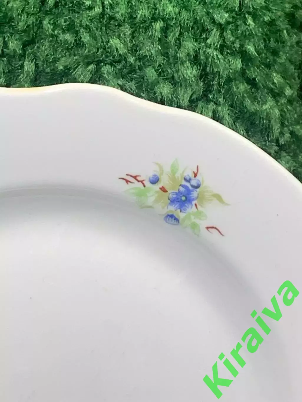 70-е! Винтажная фарфоровая обеденная тарелка Коростень СССР винтажН2118 1