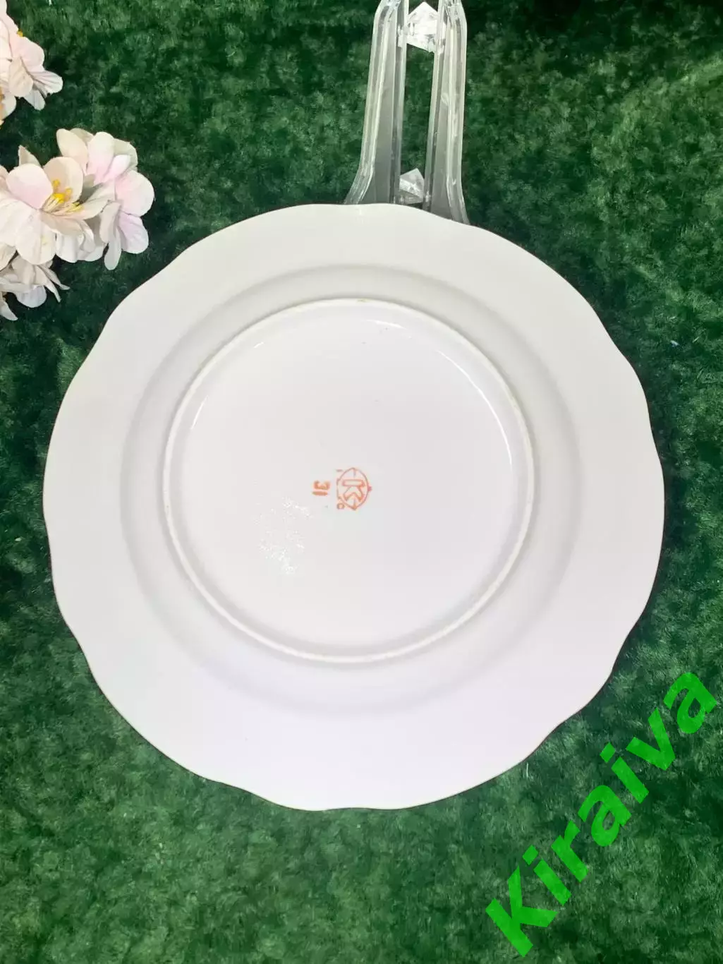 70-е! Винтажная фарфоровая обеденная тарелка Коростень СССР винтажН2118 2