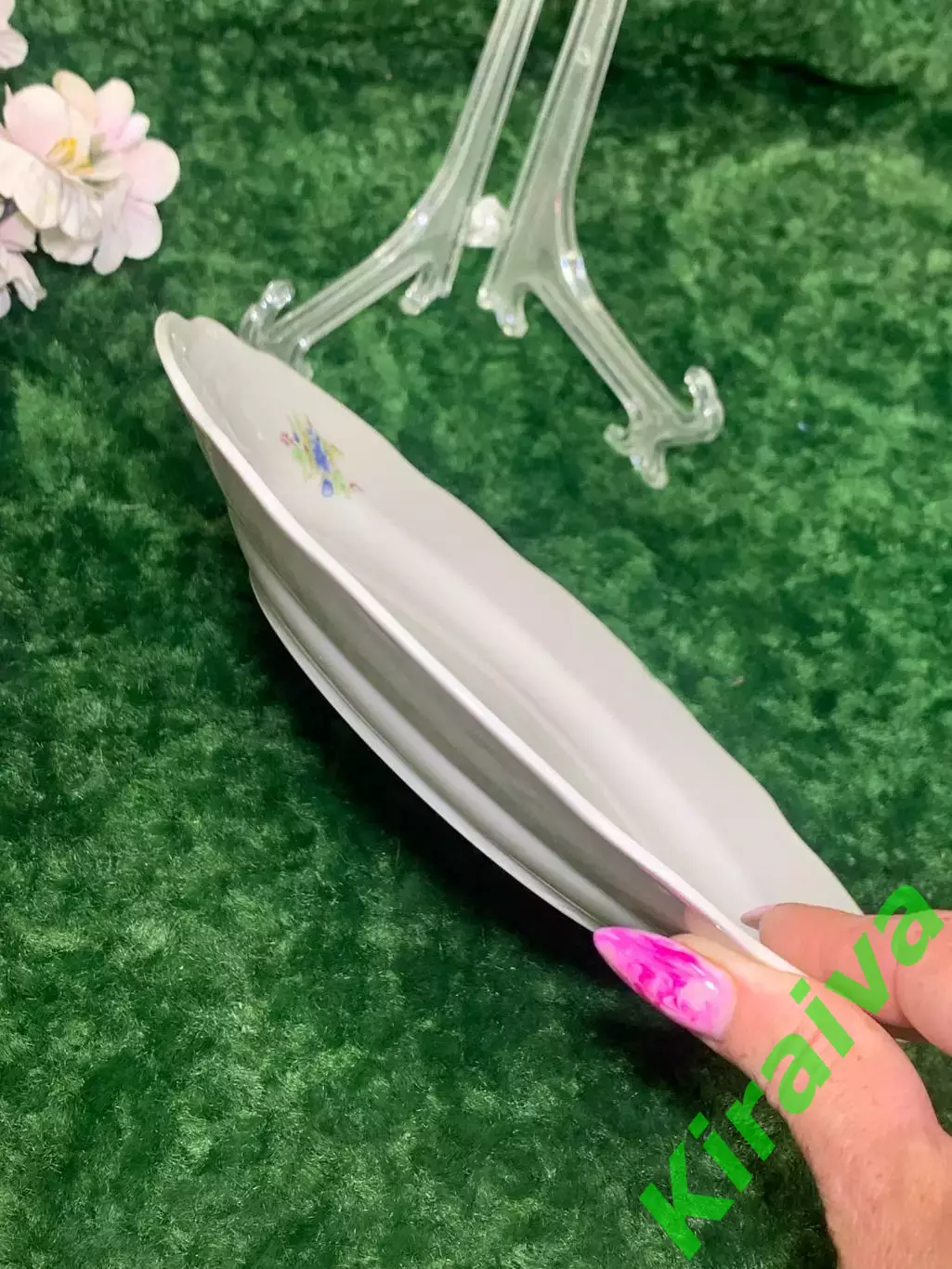 70-е! Винтажная фарфоровая обеденная тарелка Коростень СССР винтажН2118 3