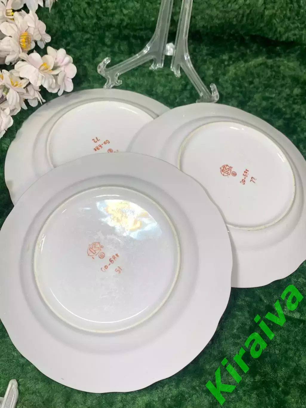 70-е! Винтажная фарфоровая обеденная тарелка Коростень СССР винтаж белая Н2119 3
