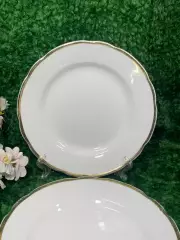 70-е! Винтажная фарфоровая обеденная тарелка Коростень СССР винтаж белая Н2119