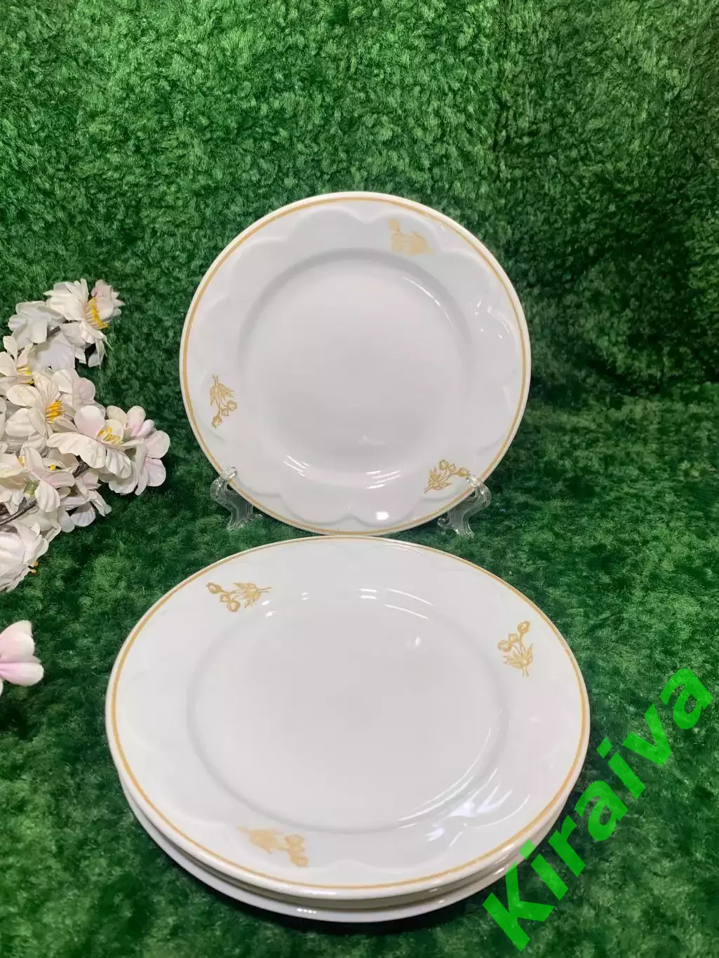 Винтажная фарфоровая обеденная тарелка Сумской фарфоровый завод Н2121 1