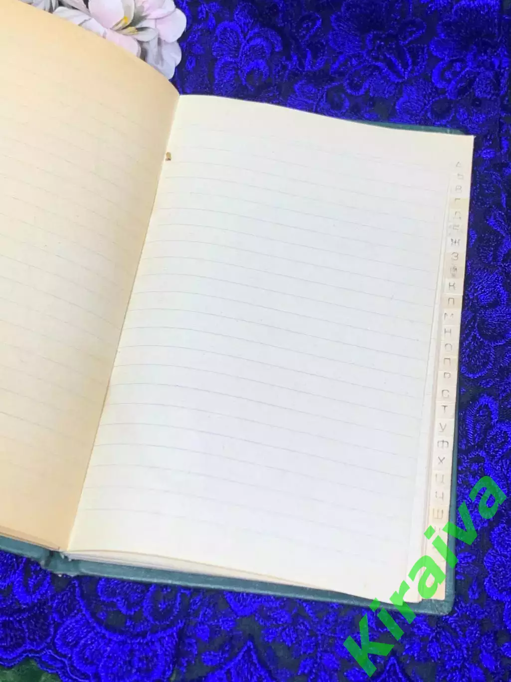 Винтажный блокнот с алфавитом, 48 л. 21?13,5 см, твердая обложка, линейку Н2123 4