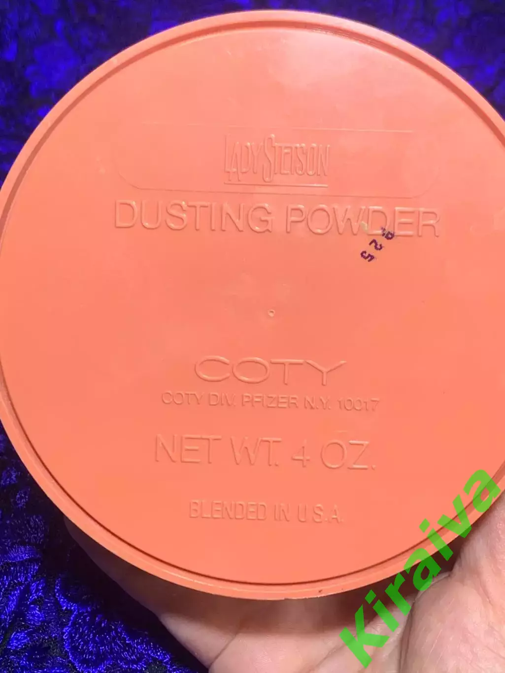 80-е! Винтажная пудреница Lady Stetson от Coty Vintage с пуховкой США Н2125 2