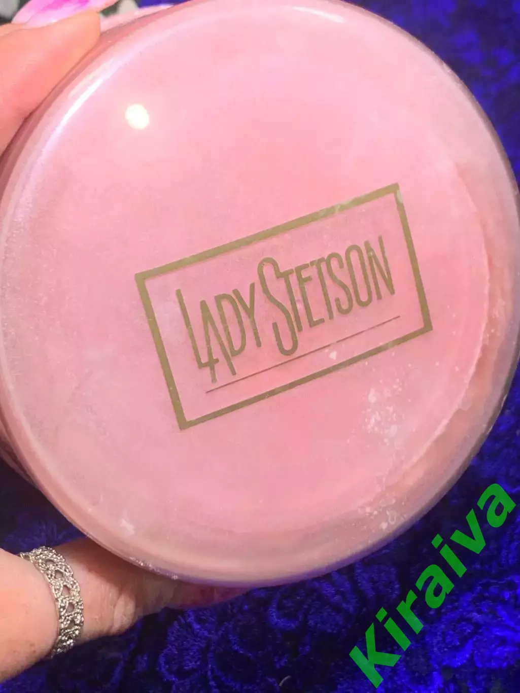 80-е! Винтажная пудреница Lady Stetson от Coty Vintage с пуховкой США Н2125 6