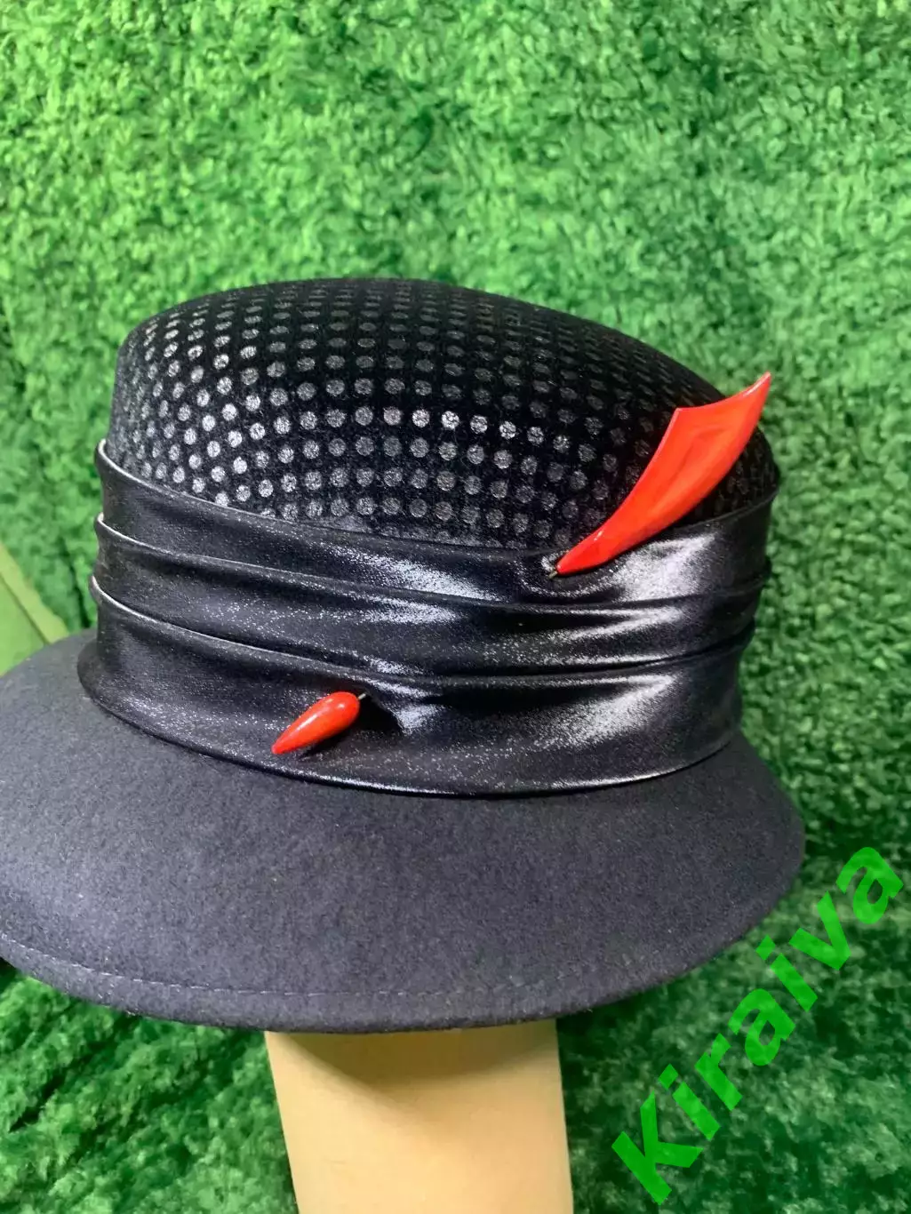 Оригинальная винтажная шляпная булавка с красными акцентами Н2135