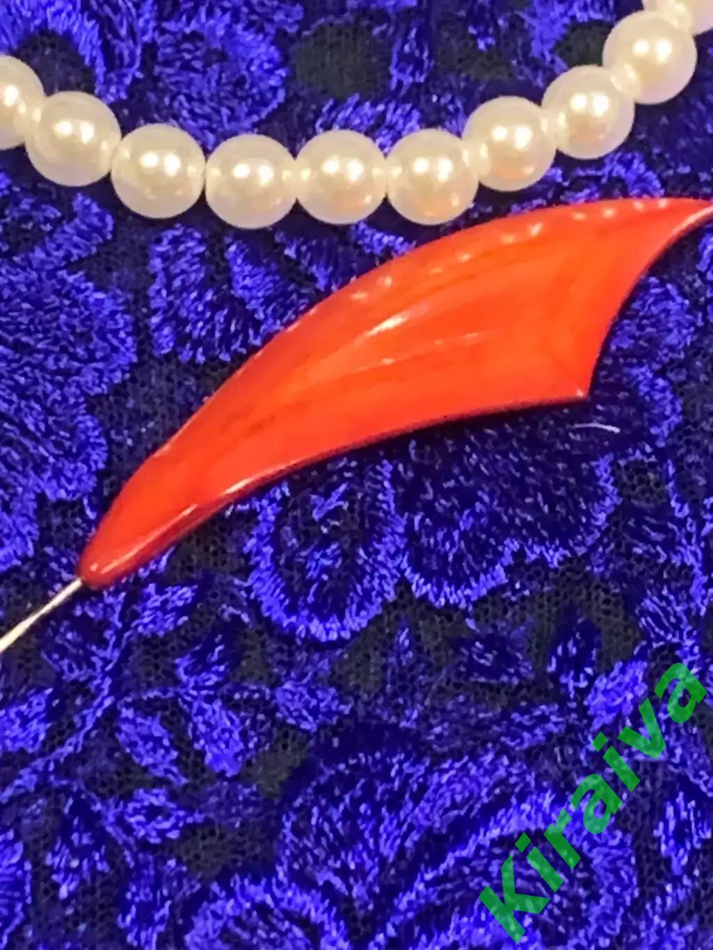 Оригинальная винтажная шляпная булавка с красными акцентами Н2135 4