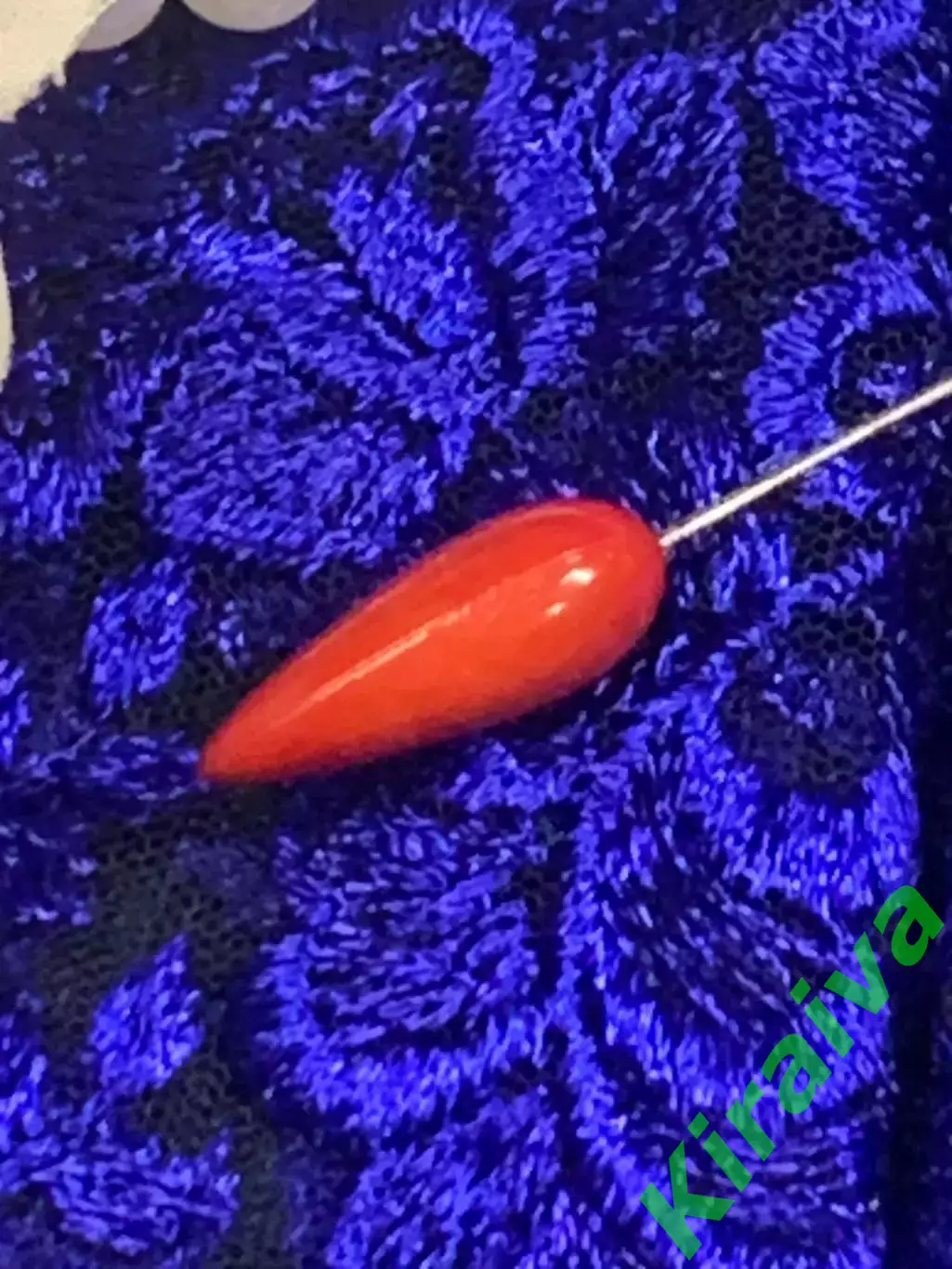 Оригинальная винтажная шляпная булавка с красными акцентами Н2135 6