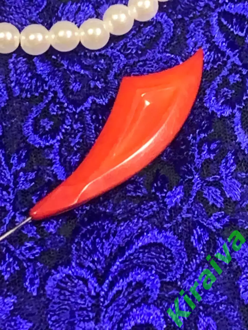 Оригинальная винтажная шляпная булавка с красными акцентами Н2135 7