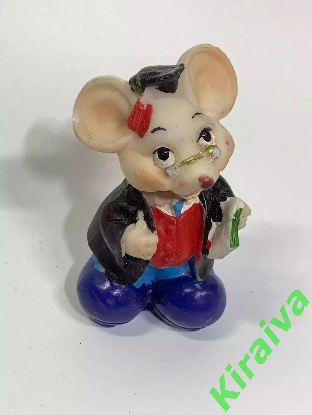 Фигурка «Мышонок-Учёныйили студент» винтажная Н2252 идеальнаяОчаровательная 1