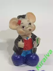 Фигурка «Мышонок-Учёныйили студент» винтажная Н2252 идеальнаяОчаровательная