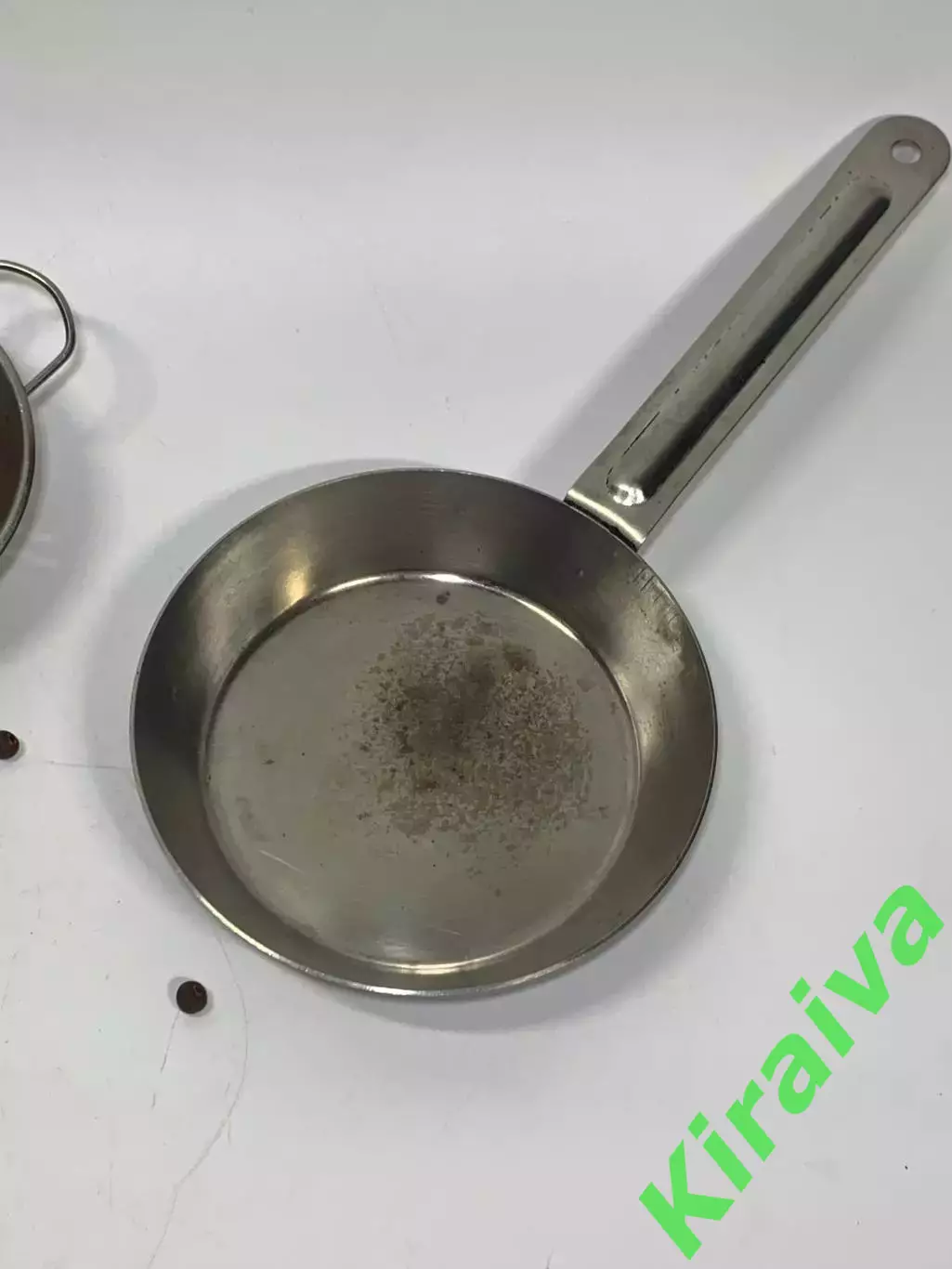 Сковородка из нержавейки маленькая, времен СССР, винтаж Н2253Редкая миниатюрна