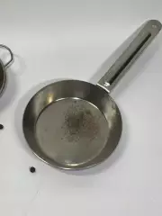 Сковородка из нержавейки маленькая, времен СССР, винтаж Н2253Редкая миниатюрна