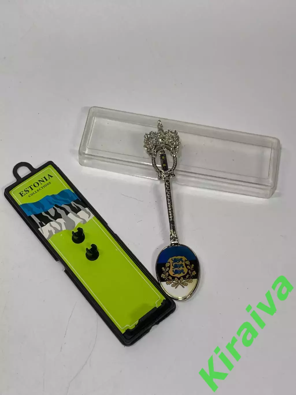 Коллекционная сувенирная ложка «Estonia» футляр, с гербом Эстония, Н2254 1