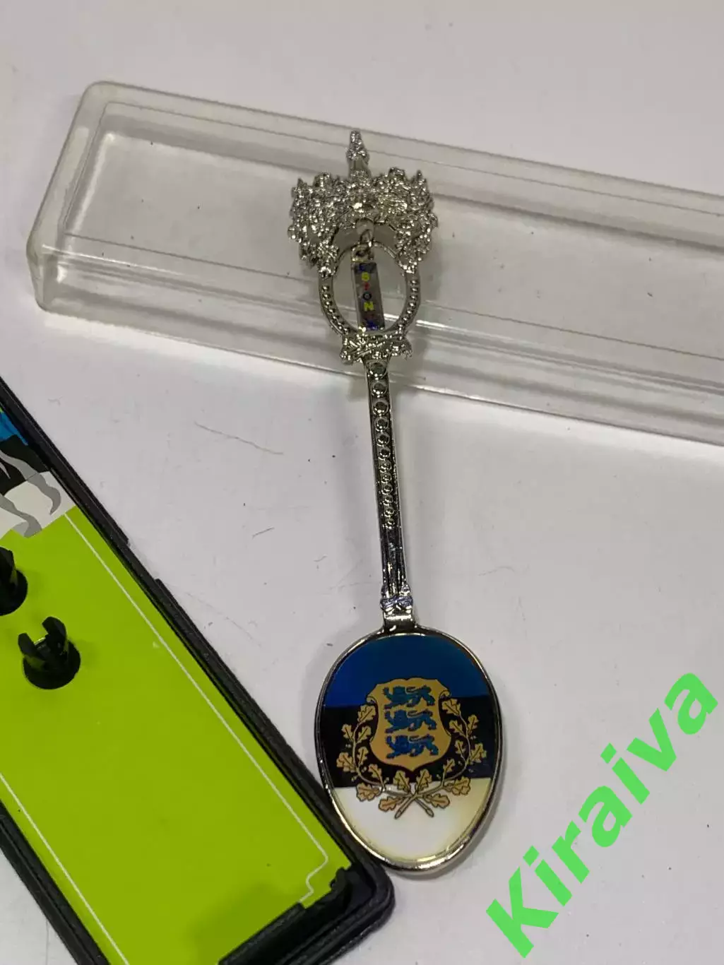 Коллекционная сувенирная ложка «Estonia» футляр, с гербом Эстония, Н2254