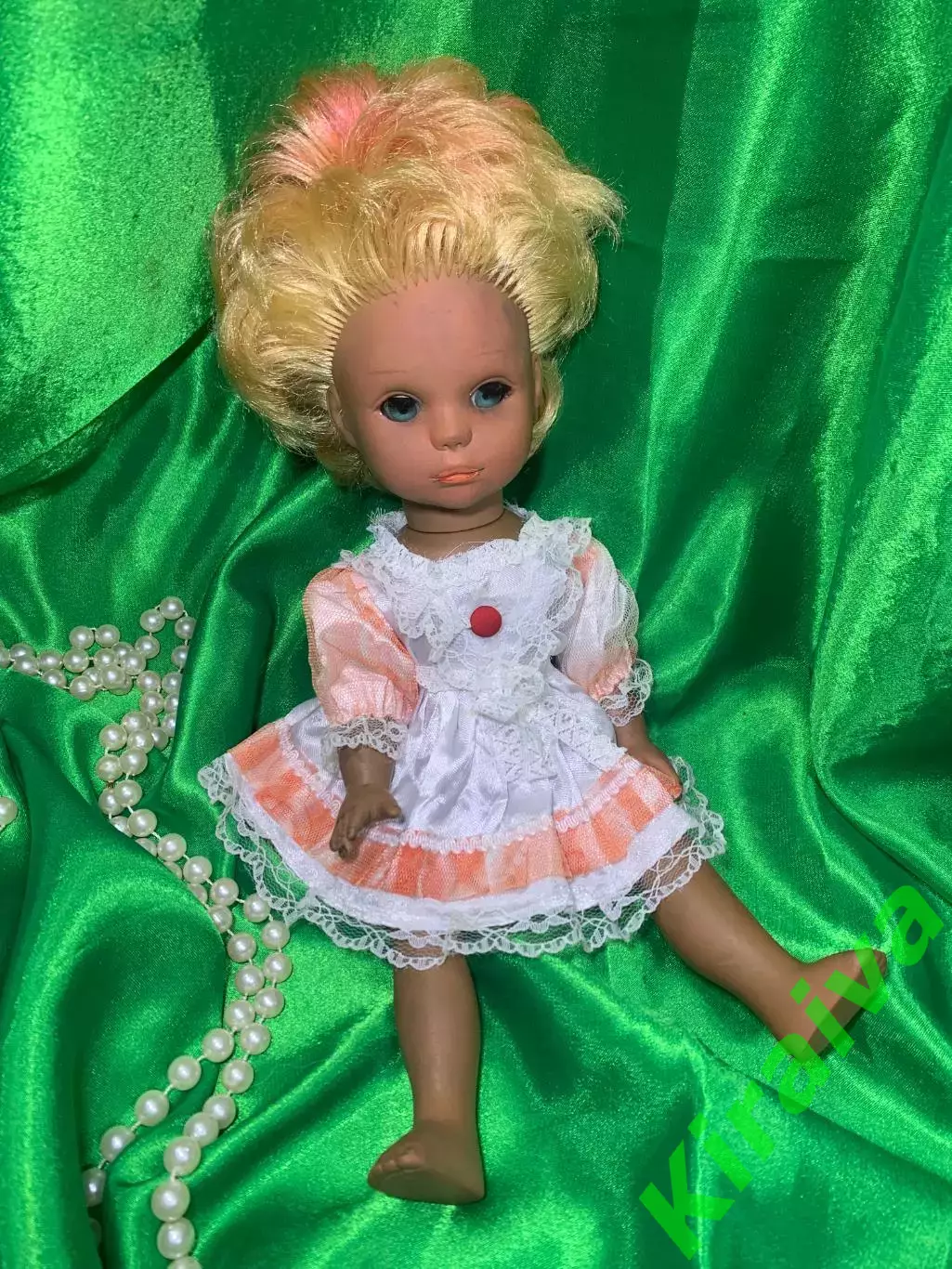 60–80-е гг. Винтажная кукла ГДР Schalkau (Шалькау) «мулатка» времен СССР Н2256