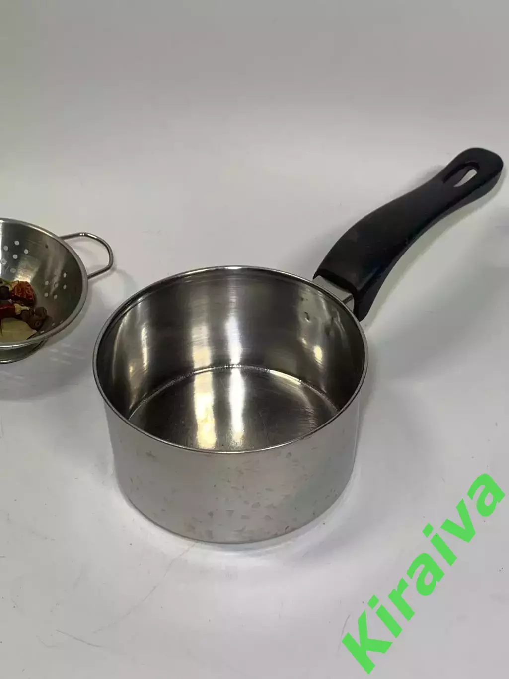 Сотейник из нержавейки 800 мл. ковш с пластиковой ручкой Н2255
