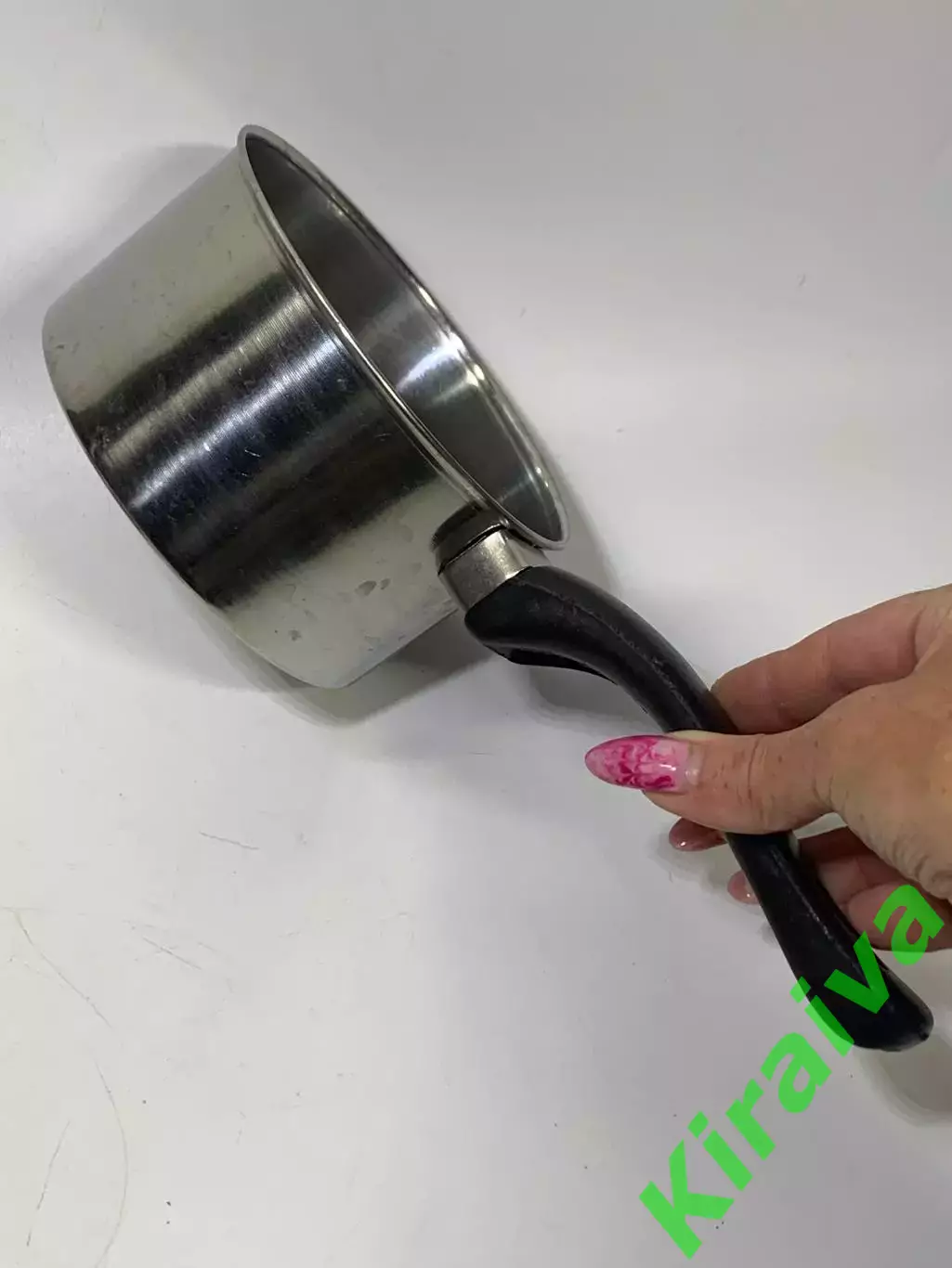 Сотейник из нержавейки 800 мл. ковш с пластиковой ручкой Н2255 3