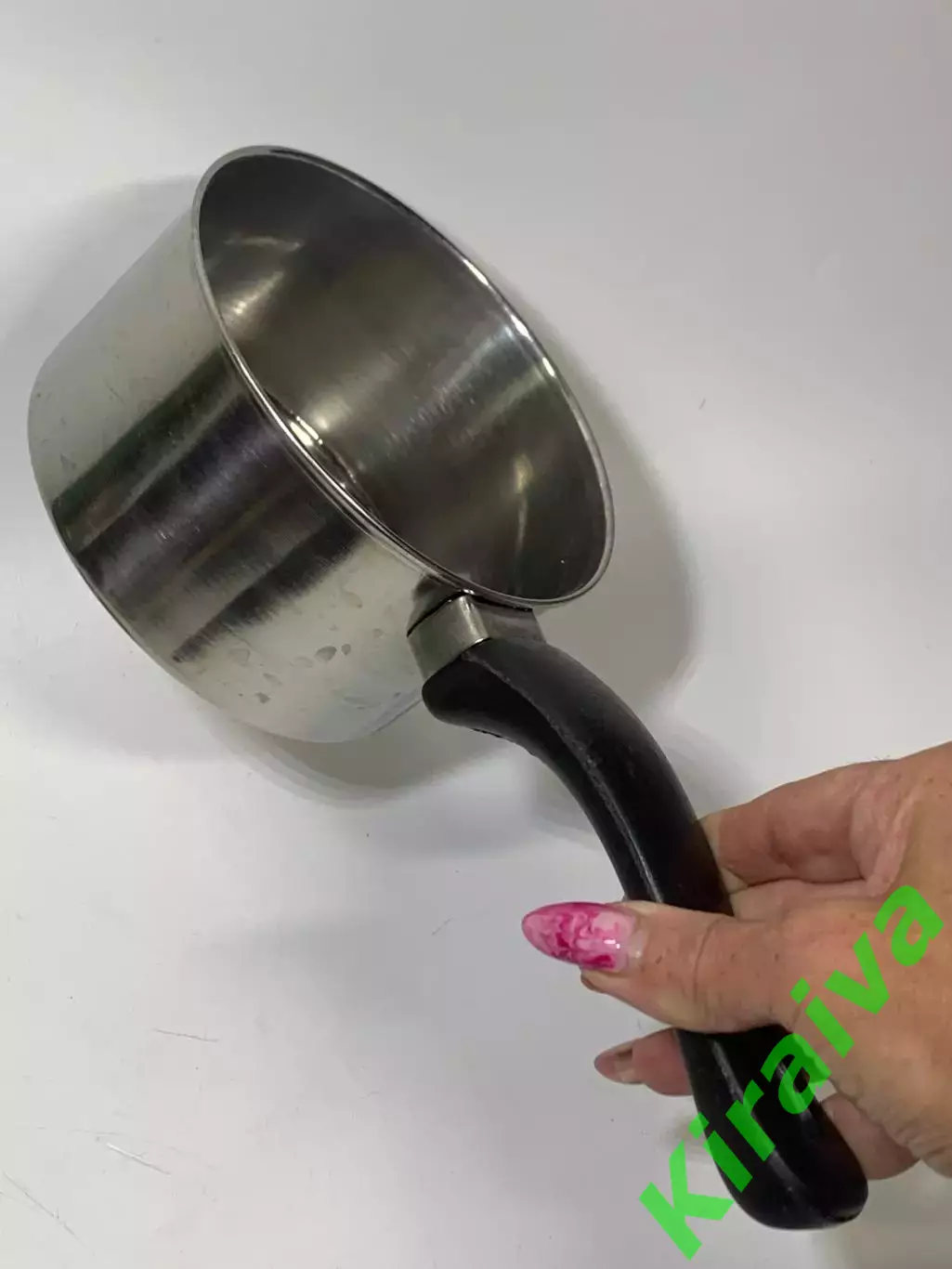 Сотейник из нержавейки 800 мл. ковш с пластиковой ручкой Н2255 7