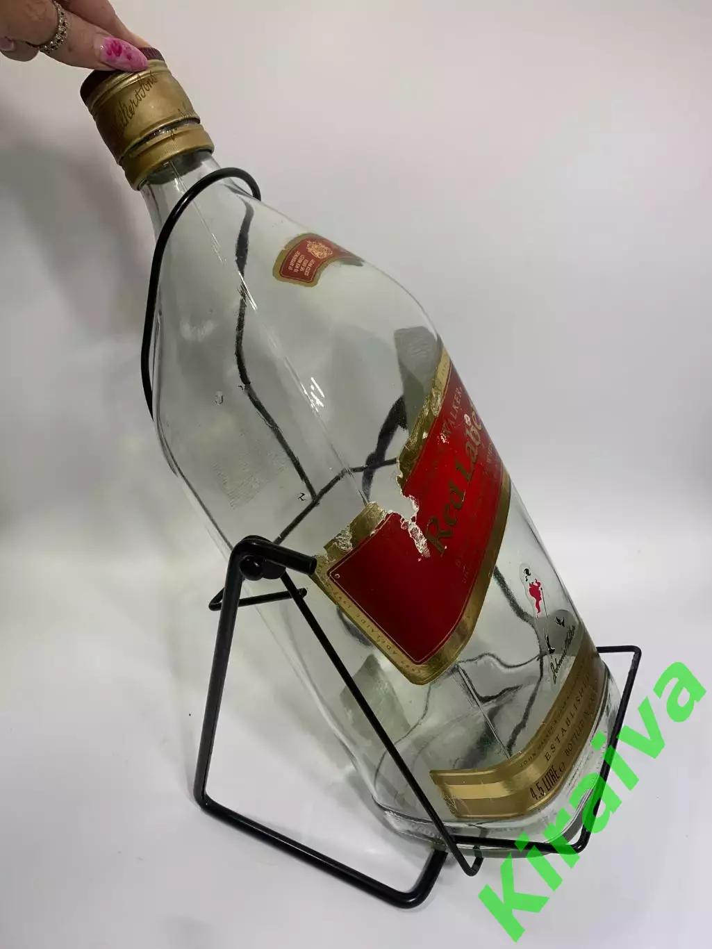 Бутылка-подставка качалка из под виски Red Label на 4.5 л, Н4920,3 Ред Лейбл кач 4