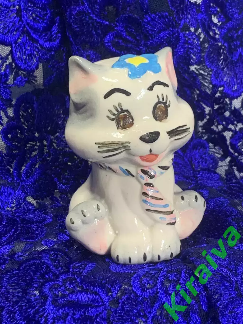 Фигурка «Котик в галстуке» статуэтка керамическая ручная роспись Н2276