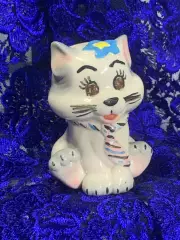 Фигурка «Котик в галстуке» статуэтка керамическая ручная роспись Н2276