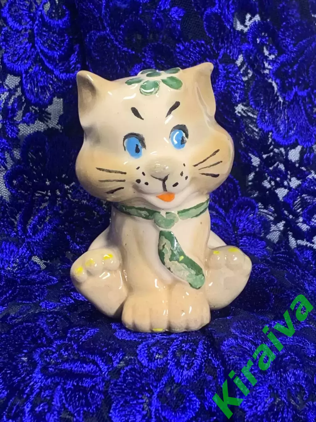 Фигурка «Котик в галстуке» статуэтка керамическая ручная роспись Н2276