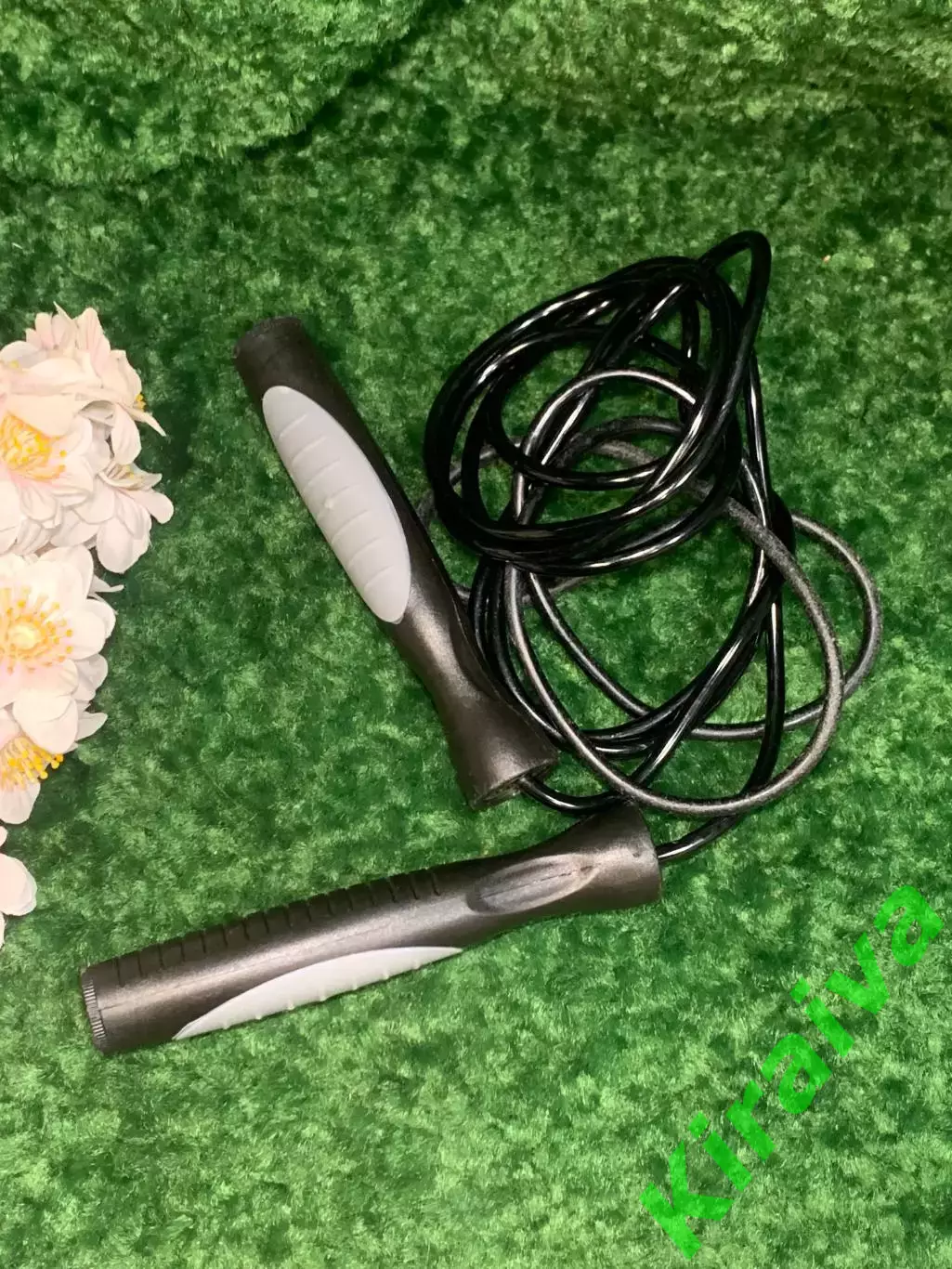 Скакалка скоростная с подшипником и PVC жгутом Zelart 3 м черный-серый Н2279