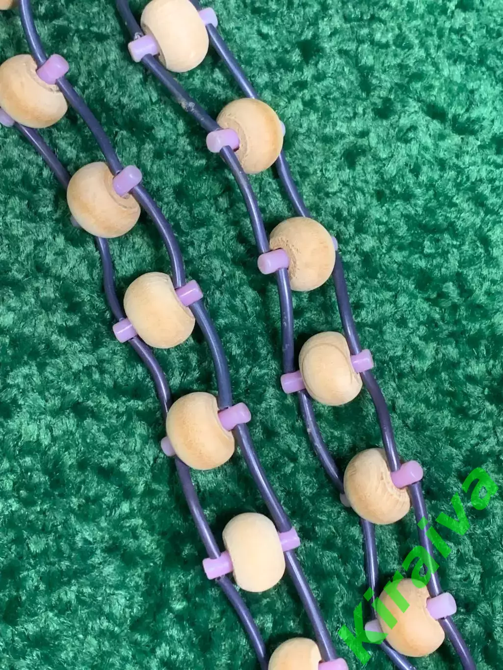 Массажёр деревянный ленточно-роликовый для спины, ног и тела, 120 см, Н7936 2