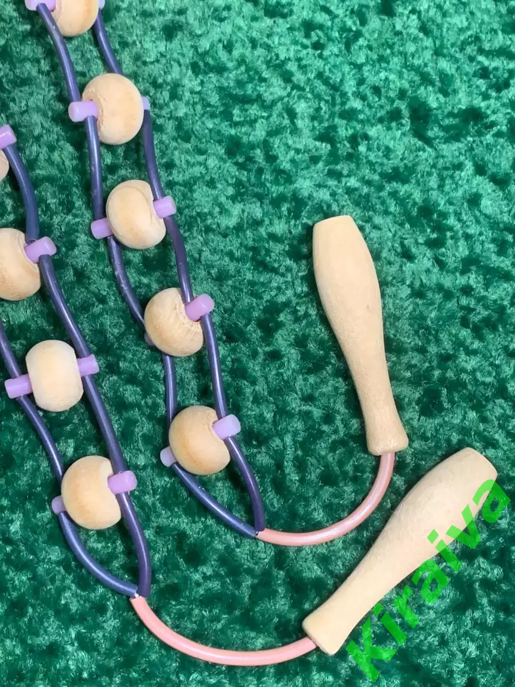 Массажёр деревянный ленточно-роликовый для спины, ног и тела, 120 см, Н7936 3