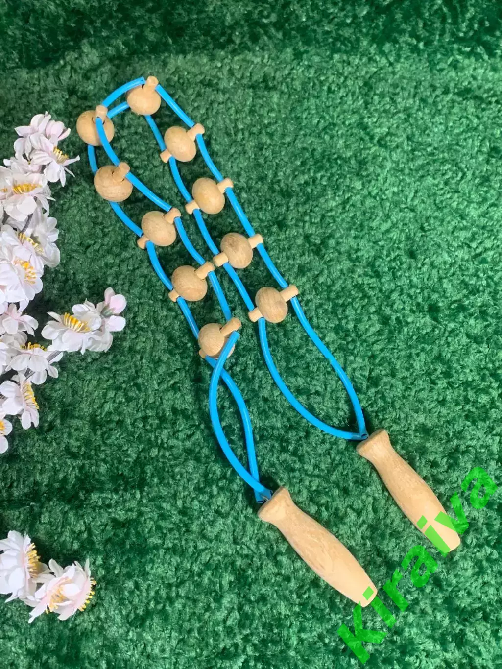 Массажёр деревянный ленточно-роликовый для спины, ног и тела, 95 см, Н7937 3