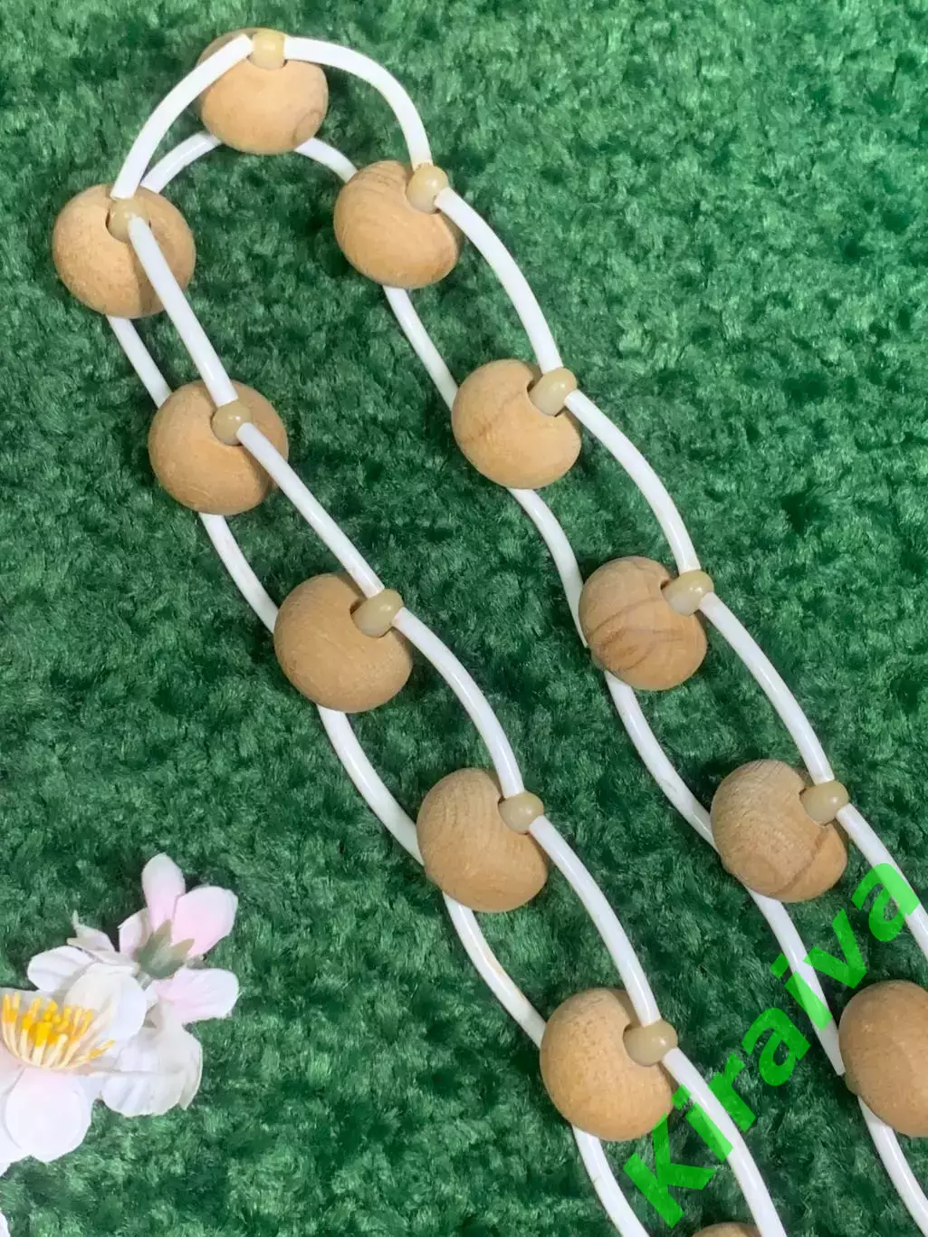 Массажёр деревянный ленточно-роликовый для спины, ног и тела, 131 см, Н7938 1