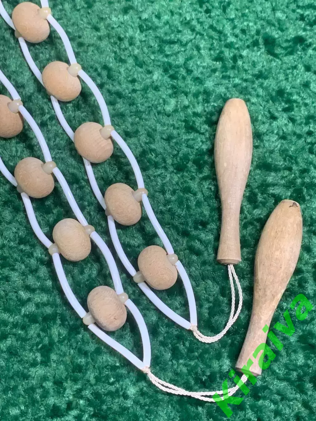 Массажёр деревянный ленточно-роликовый для спины, ног и тела, 131 см, Н7938 7